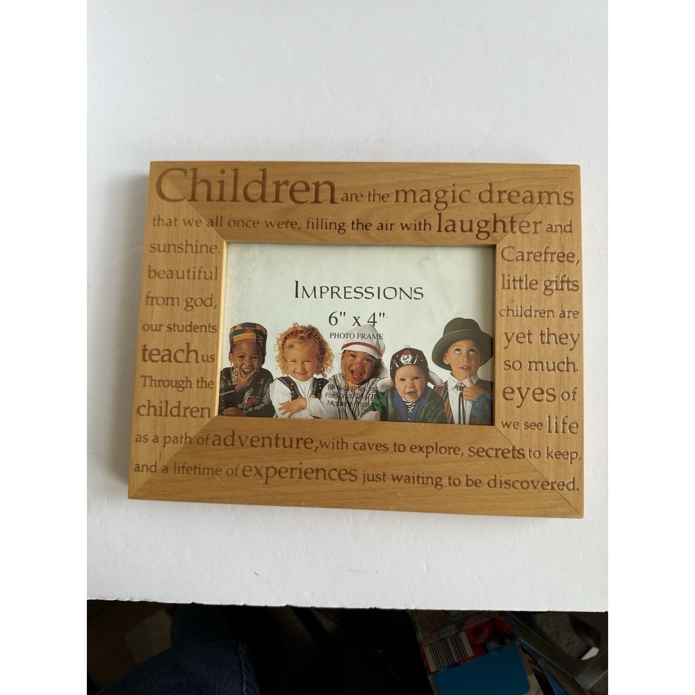 Wooden Frame CHILDREN For 4 X 6 Photo - See Notes